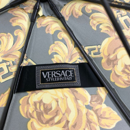 ヴェルサーチ 傘 総柄 ゴールド＆グレー VERSACE【AFE13】【中古】