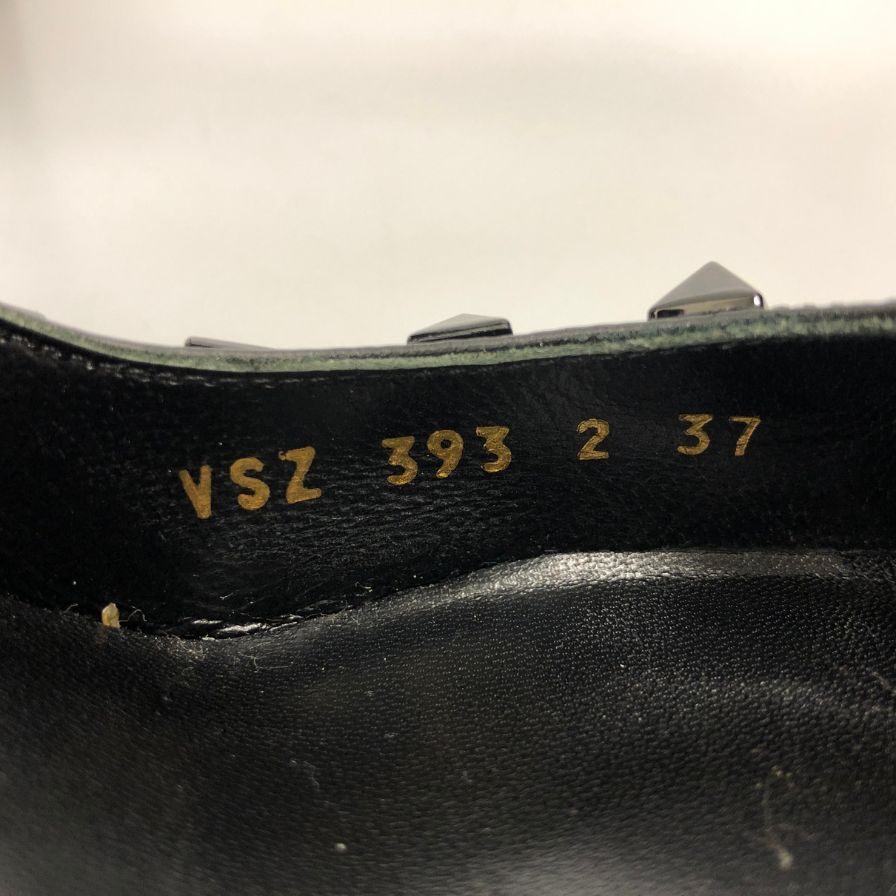 ヴァレンティノガラヴァーニ ヒールパンプス ストラップ ロックスタッズ ブラック レディース サイズ37 VALENTINO GARAVANI 約23.5cm【AFC47】
