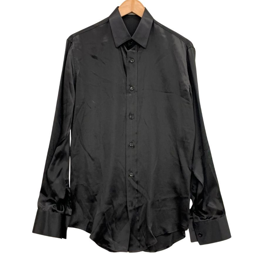 美品◆ディオール 長袖 ドレス シルク シャツ 20ss グレー メンズ サイズ38 DIOR 【AFB43】