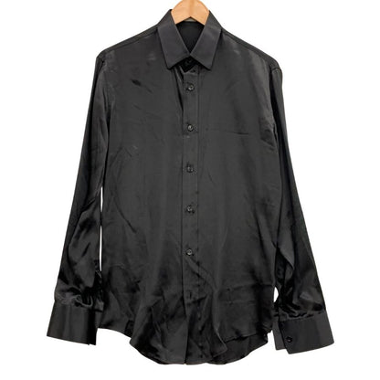 美品◆ディオール 長袖 ドレス シルク シャツ 20ss グレー メンズ サイズ38 DIOR 【AFB43】