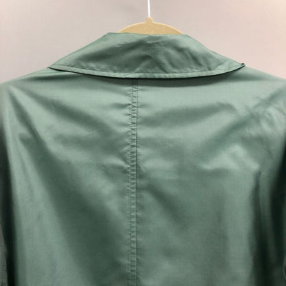 美品◆イザイア シルク100％ ジャケット ターコイズグリーン メンズ サイズ50 ISAIA 【AFB5】