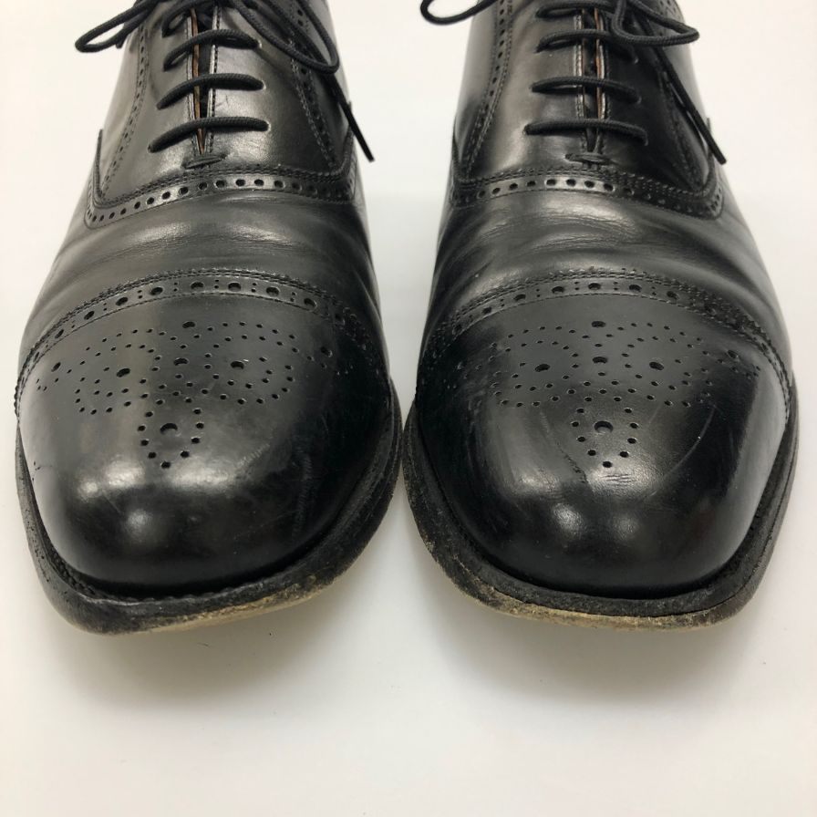 スコッチグレイン レザーシューズ 5708  セミブローグ ブラック サイズ26EEE SCOTCH GRAIN 約26.0cm【AFC44】