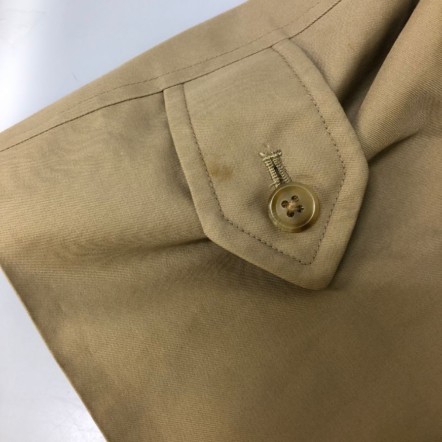 中古◆バーバリー バルカラーコート 旧タグ イングランド製 ベージュ メンズ 表記サイズ160 Burberry 【AFA18】