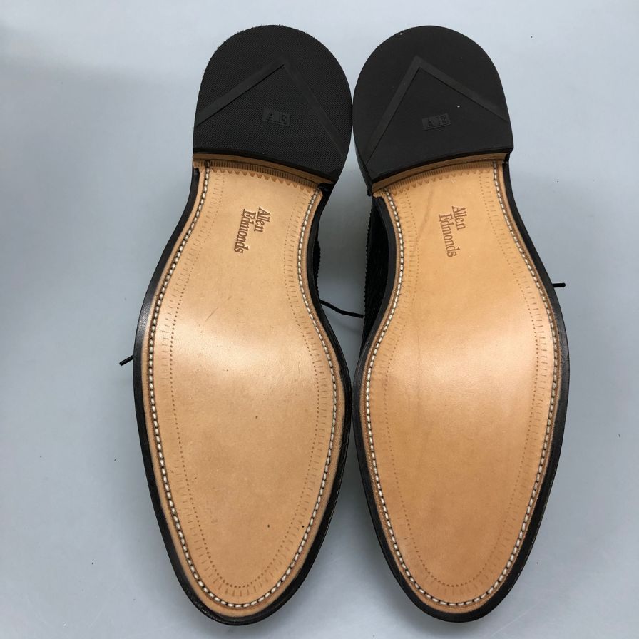 アレン エドモンズ レザーシューズ McAllister ウイングチップ シボレザー サイズ11 ブラック Allen Edmonds ビジネスシューズ 約29.0cm【LA】【中古】