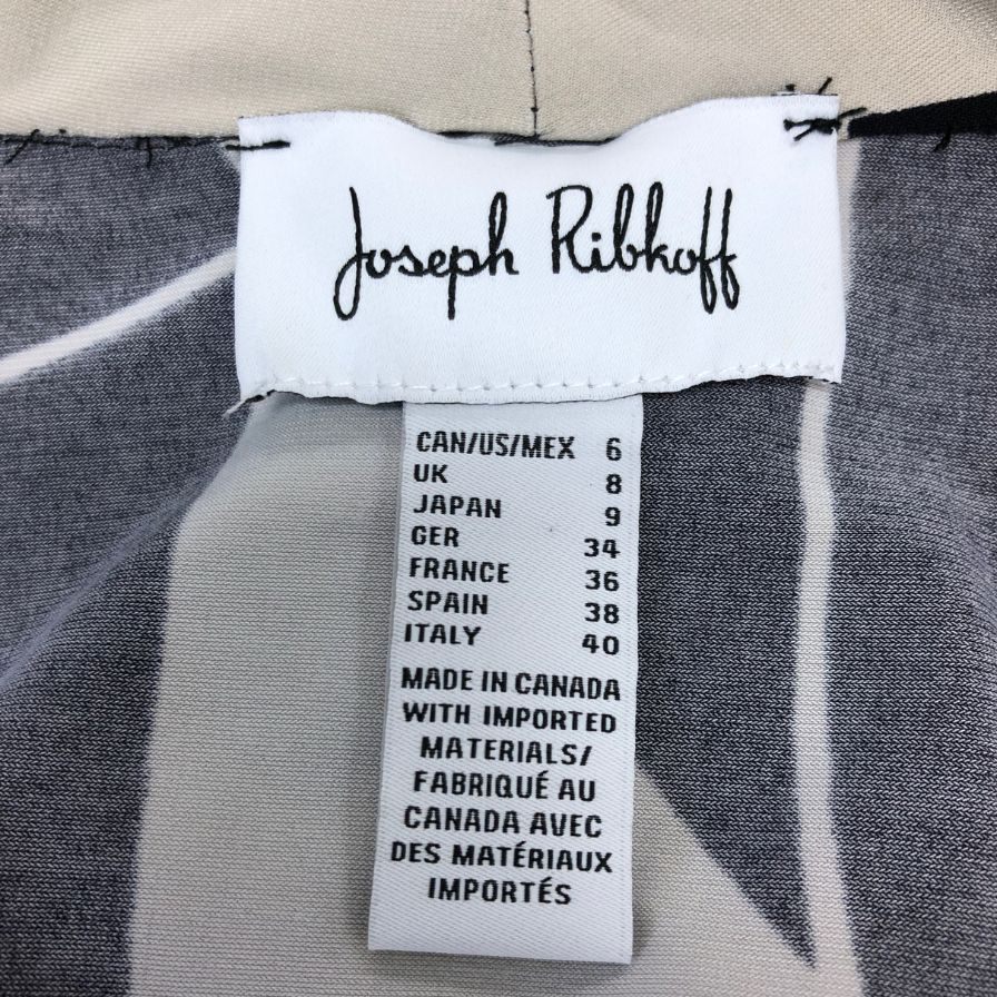 極美品◆ジョセフ リブ コフ ワンピース 長袖ワンピース 総柄 レディース サイズ9 Joseph Ribkoff 【AFB35】