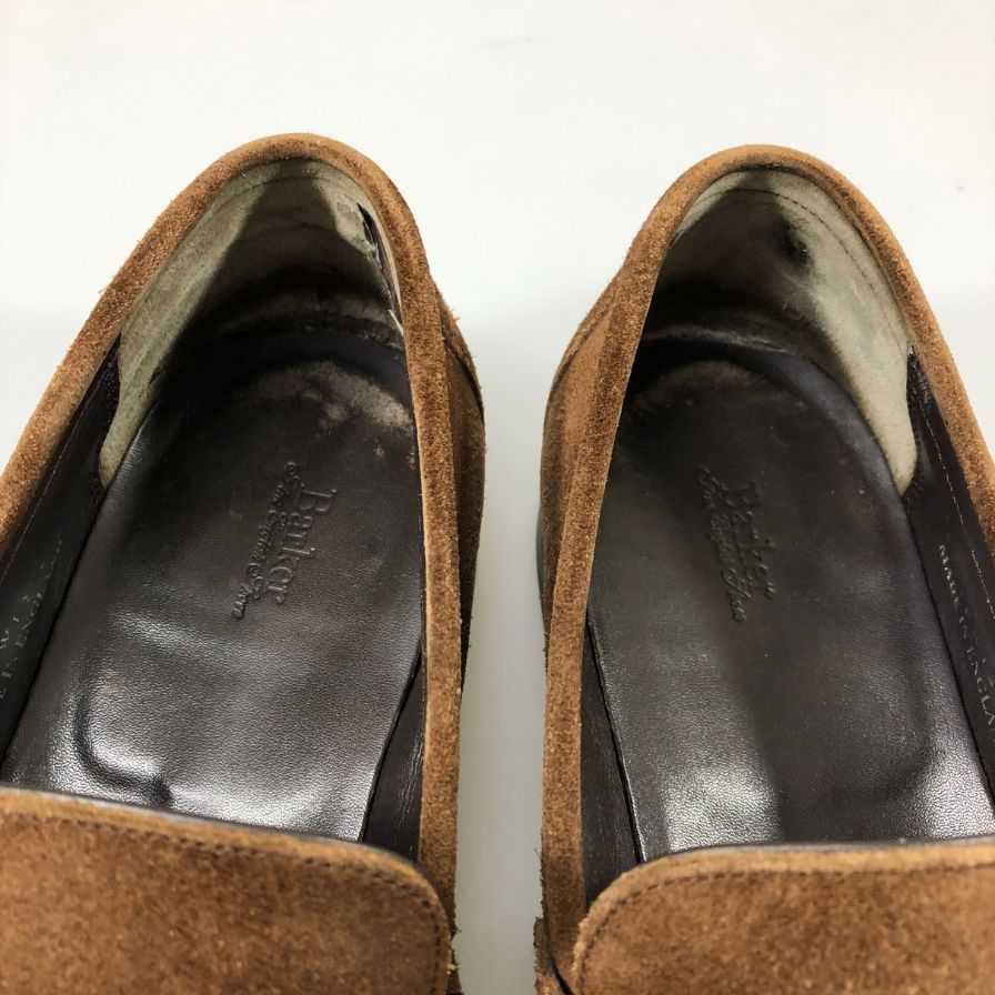 バーカー ローファー 4314FW12 スエード ブラウン サイズUK7F Barker 約26.0cm【AFC51】