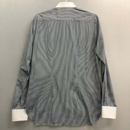 美品◆スティレラティーノ シャツ ストライプ グリーン系 メンズ サイズ40 15 4/3 Stile Latino 【AFB2】