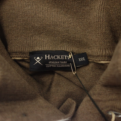 新品同様◆ハケットロンドン カーディガン カシミア×コットン メンズ サイズ3XL ブラウン HACKET LONDON【AFB15】