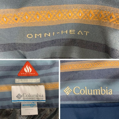 中古◆コロンビア PM5238 ハートウッドジャケット ボーダー ブルー メンズ サイズL Columbia 【AFA6】