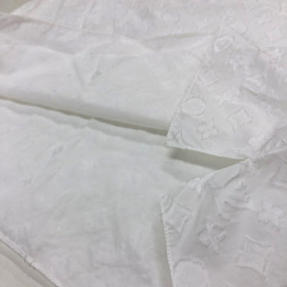 極美品◆ルイヴィトン 19AW モノグラムフリル ノースリーブシャツ ホワイト サイズ34 RW192W LOUIS VUITTON 【AFB36】