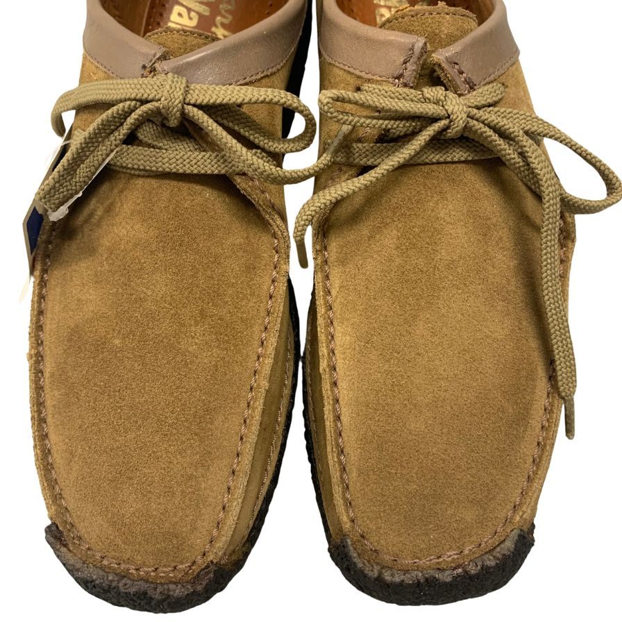 新品同様◆クラークス  レザーシューズ スエード ワラビー ブラウン メンズ サイズ7 Clarks Wallabee【AFC33】