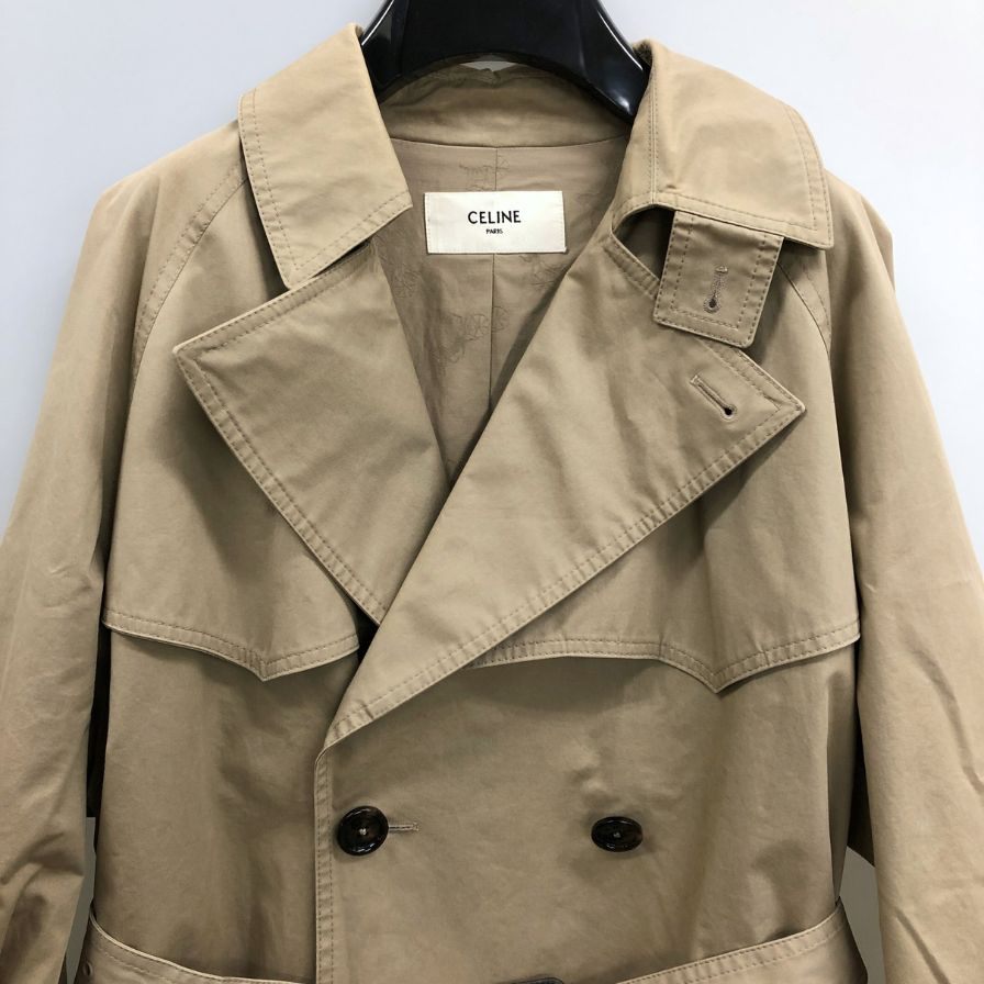 中古◆セリーヌ バイエディスリマン トレンチコート ベージュ レディース サイズ36  CELINE by HediSlimane 【AFA11】