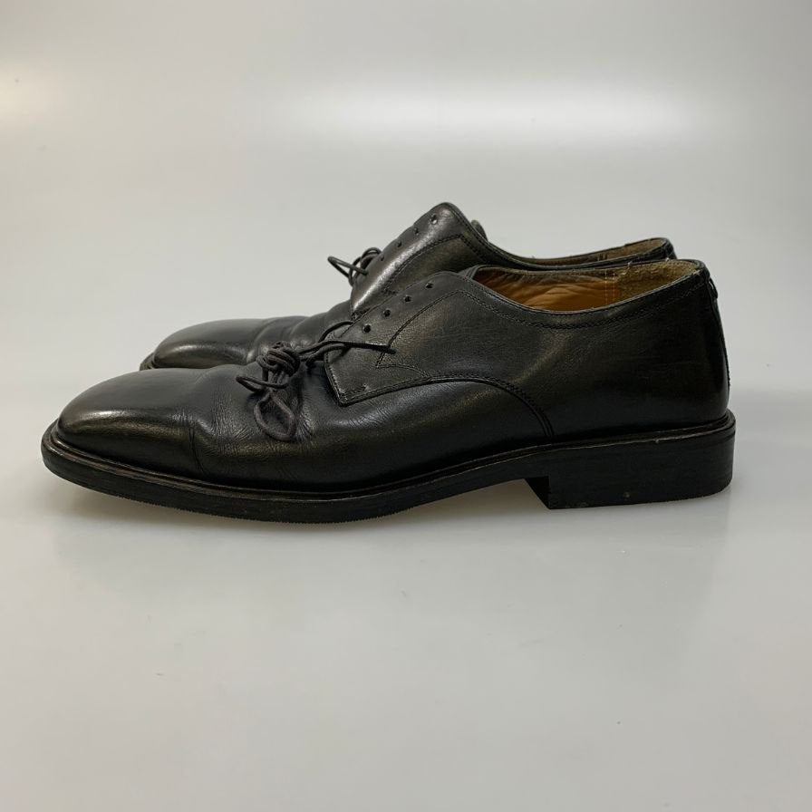 ルイヴィトン レザーシューズ スクエアトゥ ブラック メンズ サイズ7 LOUIS VUITTON 約26.0cm【AFC47】