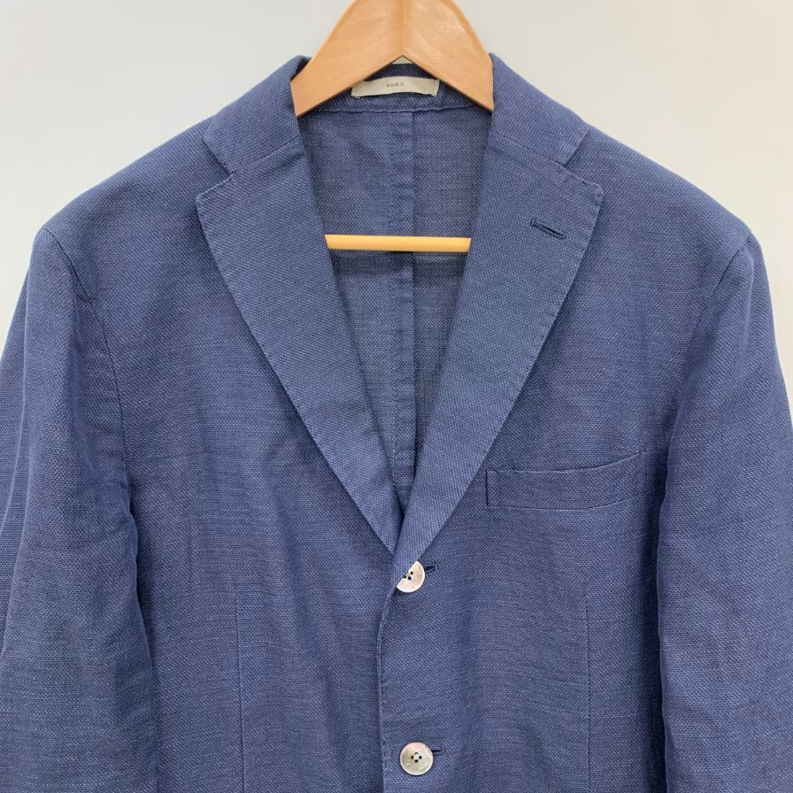 中古◆ボリオリ ソーホー  テイラードジャケット メンズ サイズ46 ブルー系  BOGLIOLI SOHO 【AFB34】