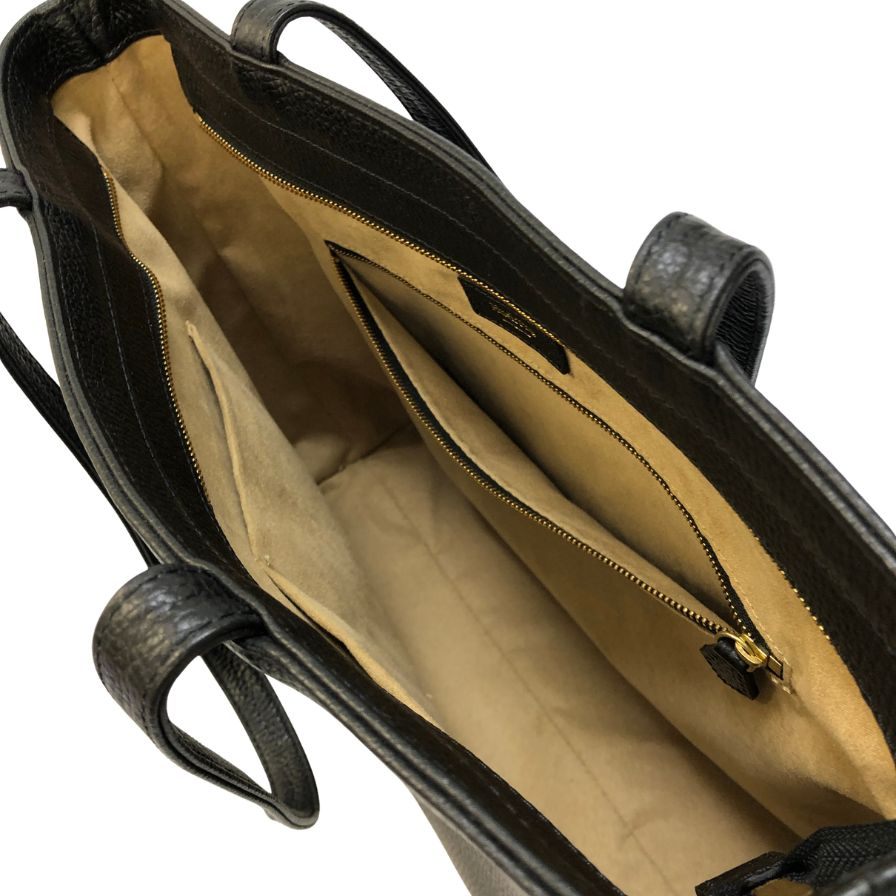 ハッシュタグ トートバッグ グレインレザー ブラック HushTug【AFE4】