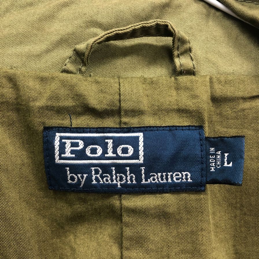 ポロラルフローレン ハーフコート 90年代 オールド カーキ メンズ サイズL Polo Ralph Lauren【LA】