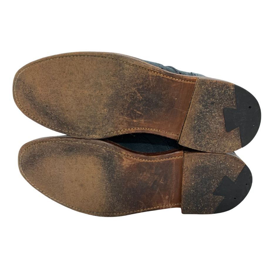 極美品◇オールデン レザーシューズ フルブローグ 20982 ネイビー