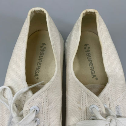 スペルガ スニーカー キャンバス 8764362462 メンズ ホワイト サイズUK6.5 SUPERGA 約25.5cm【AFC41-2】