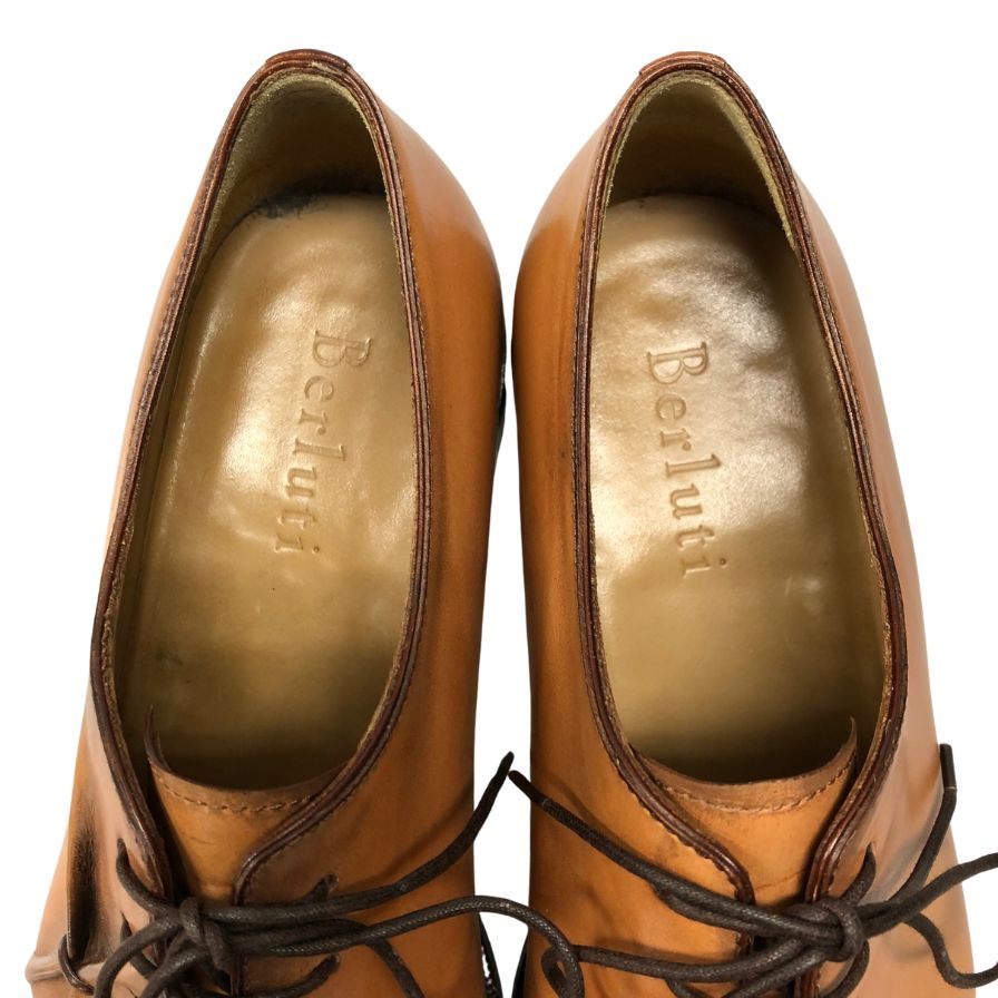 ベルルッティ レザーシューズ ホールカット 4アイレット 3503 ブラウン メンズ サイズ6 BERLUTI ビジネスシューズ 約24.5cm【LA】【中古】