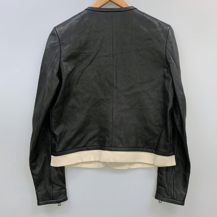 極美品◆ラグ アンド ボーン ショート丈 レザージャケット カウレザー レディース サイズ 4 ブラック rag＆bone 【AFB27】