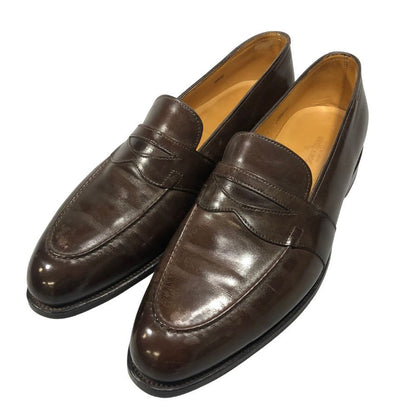 ジョンロブ ローファー フルストラップ フェンコート 4098ラスト レザー メンズ ブラウン サイズ6.5E JOHN LOBB FENCOTE ローファー 約25.5cm【LA】【中古】