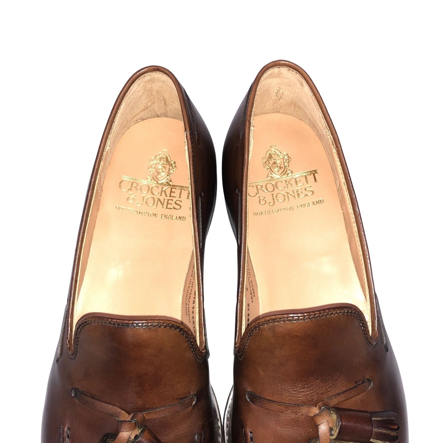 クロケット&ジョーンズ ローファー MAINE ビームスF別注 ダークブラウンカントリーカーフ サイズ5E ブラウン CROCKETT&JONES ローファー 約24.0cm【LA】【中古】
