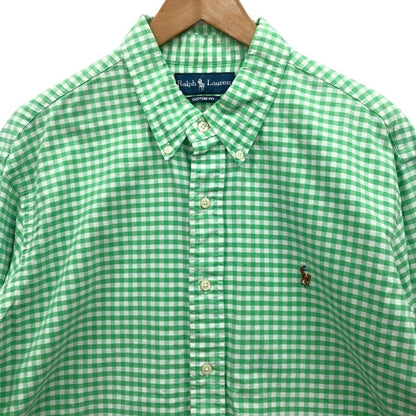 美品◆ラルフローレン 長袖シャツ チェック グリーン メンズ サイズXL Ralph Lauren 【AFB45】