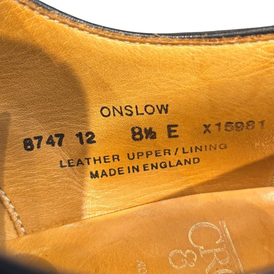 クロケット&ジョーンズ レザーシューズ オンスロー サイズUK8.5E メンズ ブラック CROCKETT&JONES ビジネスシューズ 約27.0cm【LA】【中古】