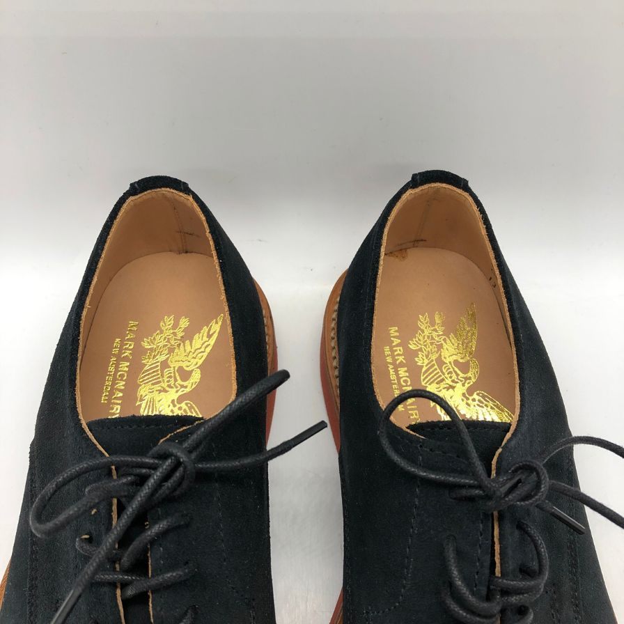 マーク マクナイリー スウェード ストレートチップ ネイビー サイズ6 メンズ MARK MCNAIRY 約25.0cm【AFD13】