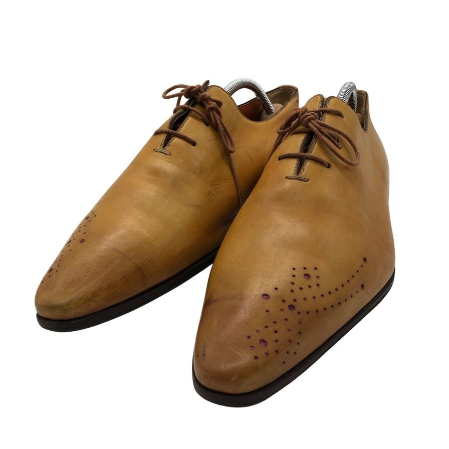 サントーニ  レザーシューズ 7113 110  ライトブラウン メンズ  サイズ6.5 SANTONI 約25.5cm【AFC47】
