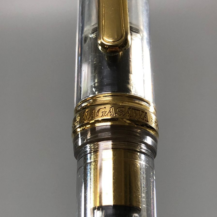 ナガサワ 万年筆 ペン先14K 585 クリア ゴールド NAGASAWA【AFB54】