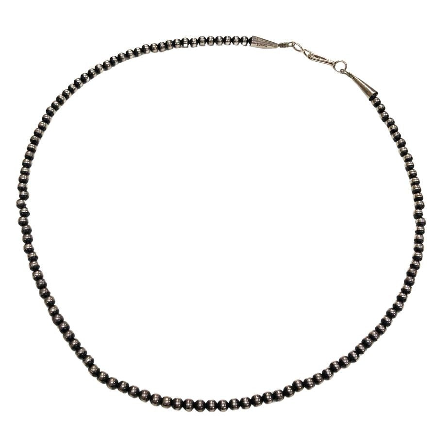 インディアンジュエリー ネックレス ナバホパール シルバー925 約50cm シルバー系 メンズ Indian jewelry【AFI13】