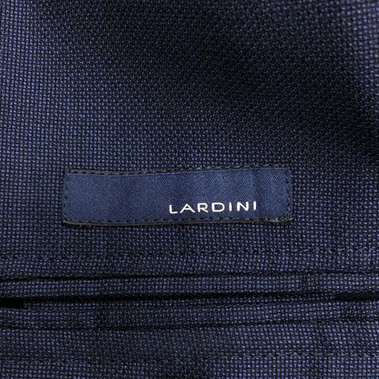 美品◆ラルディーニ テーラードジャケット 段返り3B サマーウール ネイビー メンズ サイズ46 LARDINI 【AFB26】