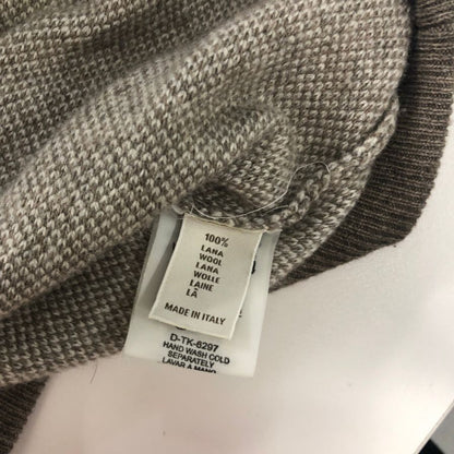 美品◆エルメネジルドゼニア ニットセーター ウール ハイネック ブラウン系 サイズ50 メンズ Ermenegildo Zegna 【AFA18】