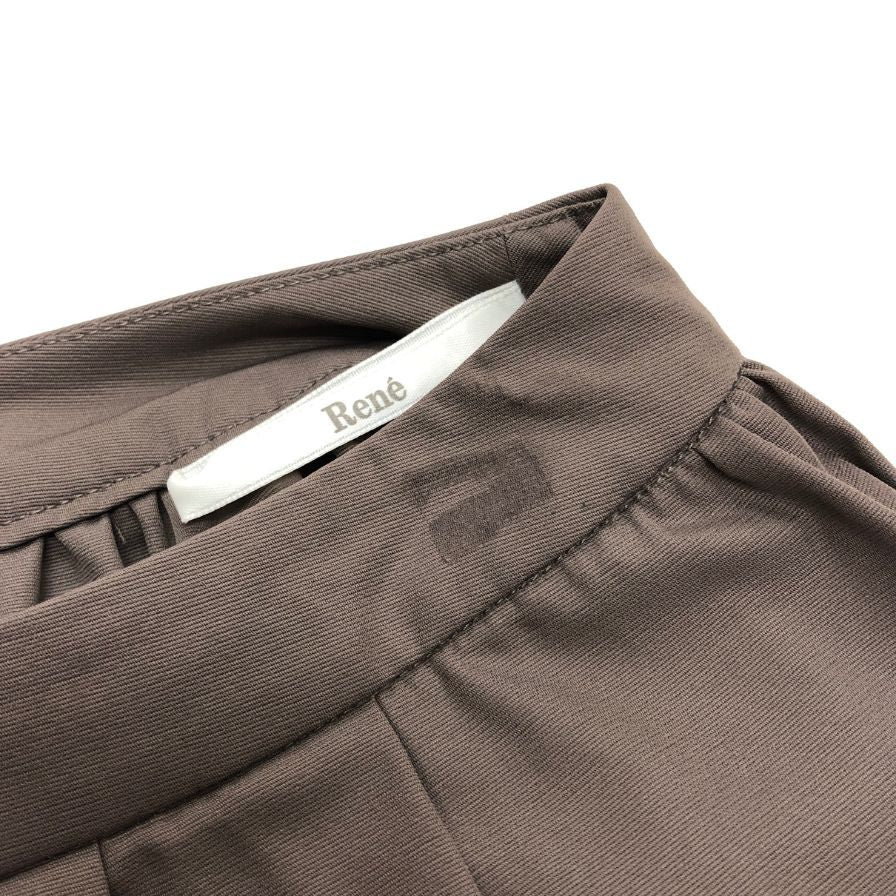 ルネ フレアスカート ミニ ポケット デザイン ブラウン系 レディース サイズ38 Rene【AFB18】