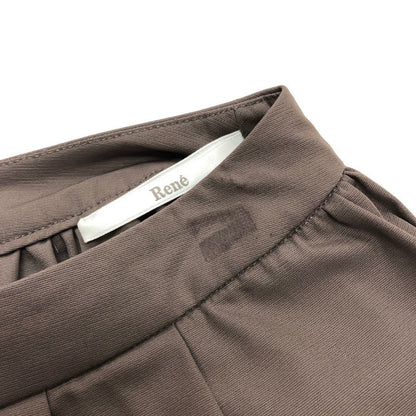 ルネ フレアスカート ミニ ポケット デザイン ブラウン系 レディース サイズ38 Rene【AFB18】