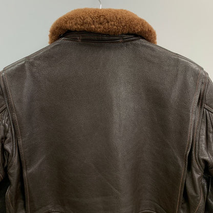 極美品◆ザリアルマッコイ フライトレザージャケット Type G-1 メンズ ブラウン サイズ38 THE REAL McCOY’S 【AFG1】