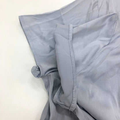 美品◆マックスマーラ レジャー 半袖カットソー Uネック シルク 半袖 Tシャツ グレー レディース サイズS MaxMara LEISURE 【AFB34】