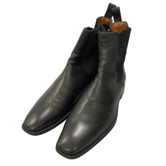 サントーニ サイドゴアブーツ レザー ブラック メンズ サイズ7.5 Santoni 約26.0cm【AFC4】