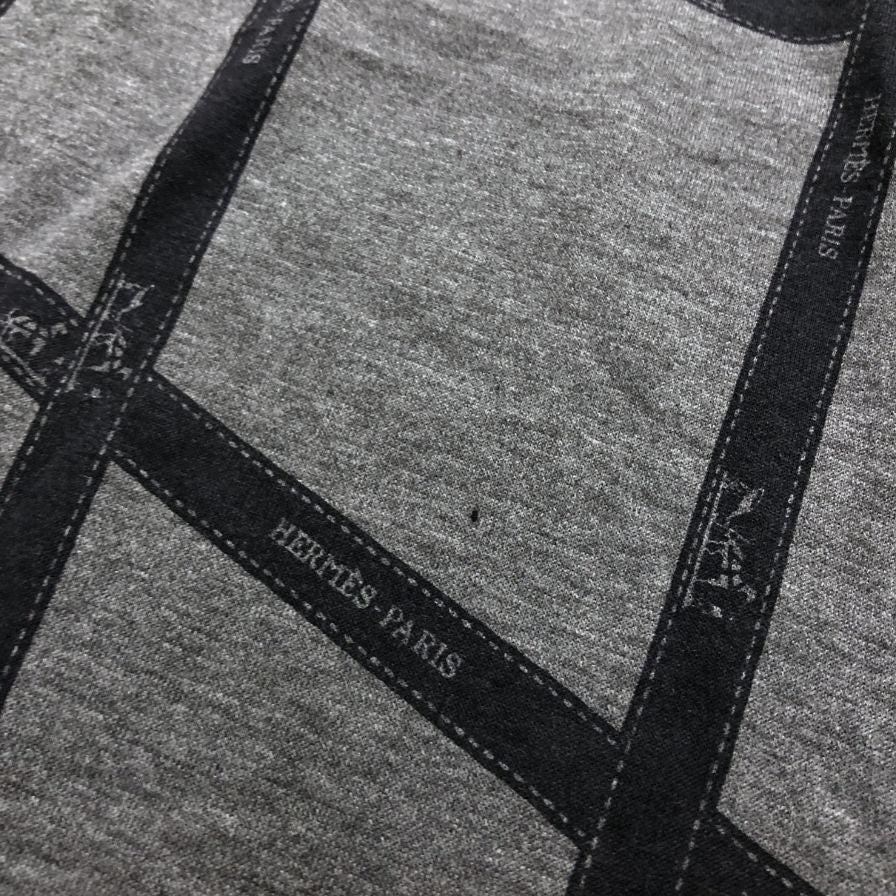 美品◆エルメス マルジェラ期 長袖Tシャツ ハイネック ボルデュック グレー レディース サイズL HERMES 【AFB41】