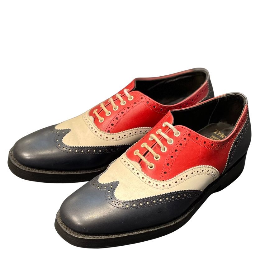 トリッカーズ ニードルス別注 レザーシューズ ウイングチップ トリコロール メンズ サイズUK8  Tricker’s ビジネスシューズ 約27.0cm【LA】【中古】