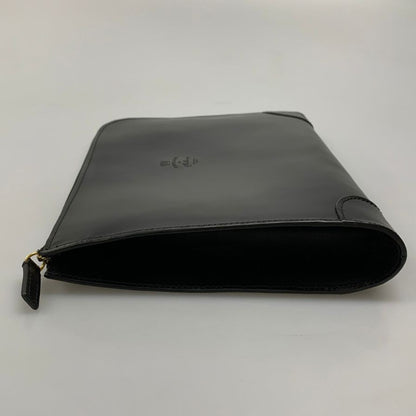 ブリオーニ クラッチバッグ レザー セカンド 鞄 手持ち ブラック グリーン Brioni【AFE10】