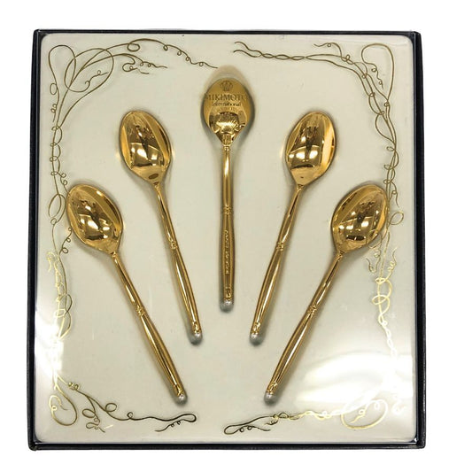 ミキモト スプーン カトラリー パール付き 5本セット MIKIMOTO【AFI10】【中古】