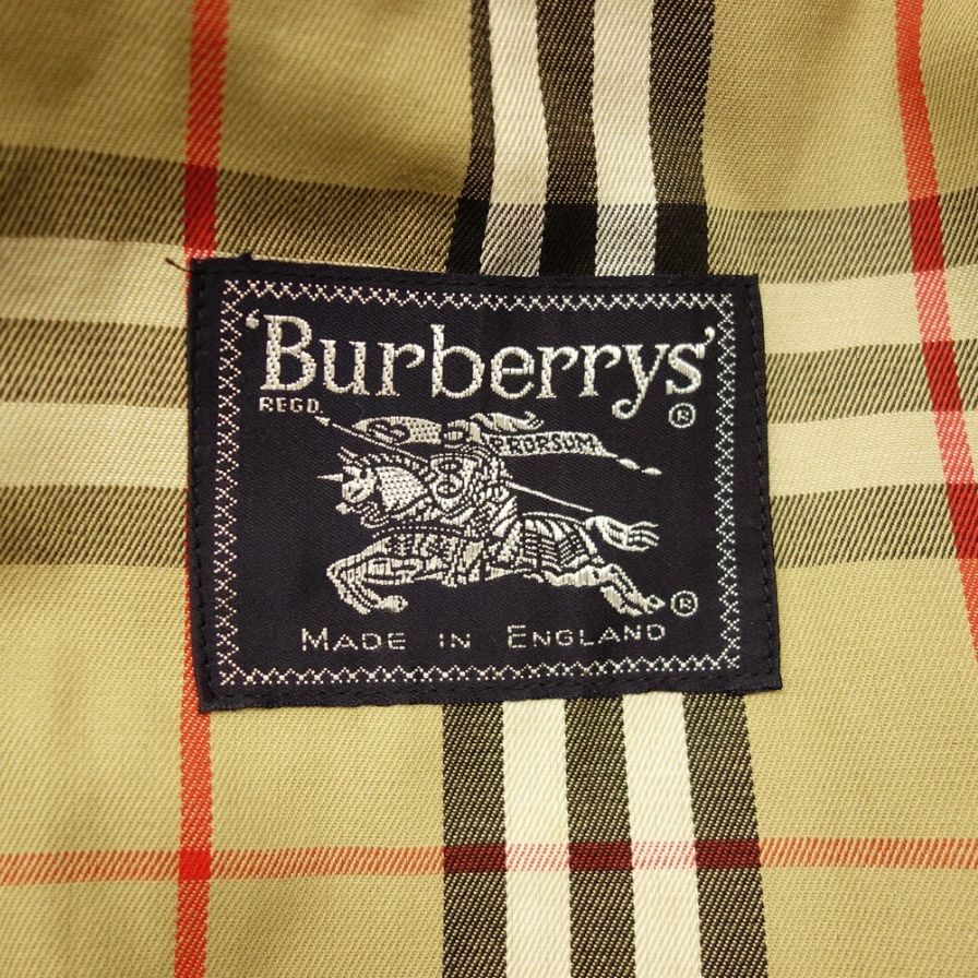 バーバリー ステンカラーコート 80s イングランド製 玉虫色  Burberry's【LA】