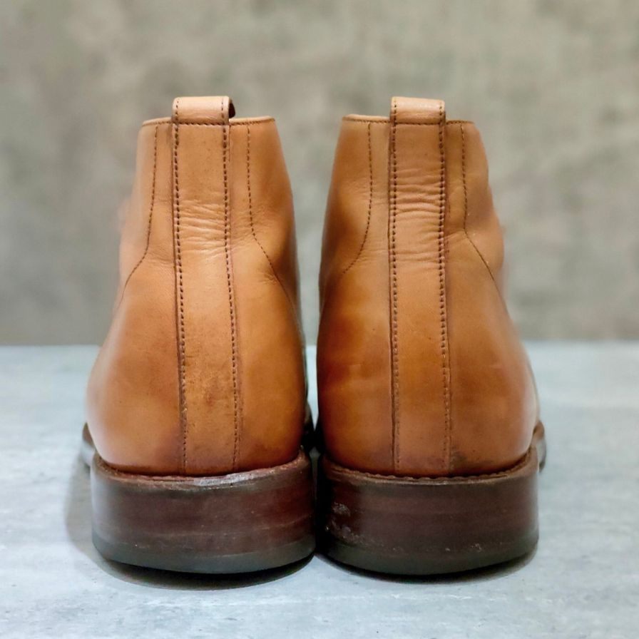 グレンソン チャッカブーツ ウェンデル カーフ ライトブラウン サイズUK7.5G GRENSON ブーツ 約25.5cm【LA】【中古】