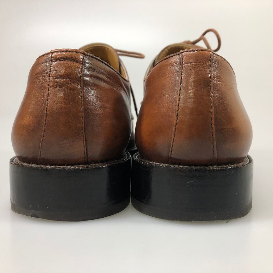 エルメネジルド・ゼニア ナポリ クチュール プレーントゥシューズ サイズ 8 ブラウン メンズ Ermenegildo Zegna Napoli COUTURE 約26.5cm【AFC36】