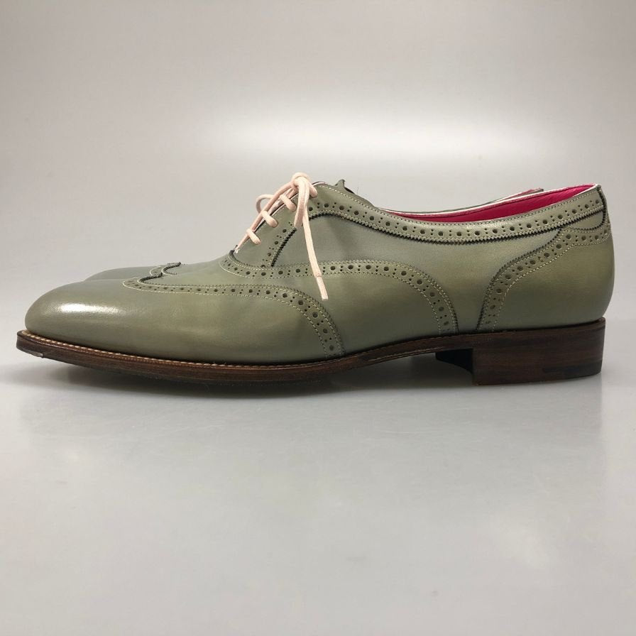 ガジアーノ&ガーリング ヴェローナ ウイングチップ ライトグリーン UK7E イングランド製 GAZIANO&GIRLING 約25.5cm【AFD7】