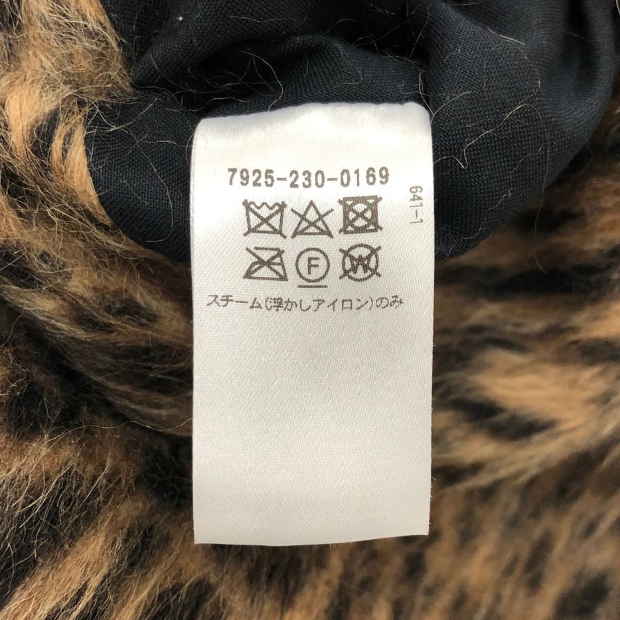 極美品◆ブラミンク 19AW ジップアップブルゾン レオパード ウール 総柄 レディース サイズ38 BLAMINK 【AFB32】