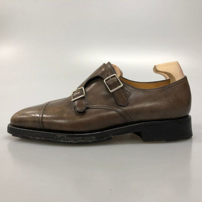 ジョンロブ ダブルモンク ウィリアム カーフ ブラウン UK6.5E メンズ JOHN LOBB WILLIAM ビジネスシューズ 約25.0cm【LA】【中古】