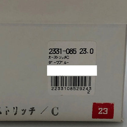 新宿屋 レザースリッポン オーストリッチ 2331-085 ブルー ブラック 23cm レディース shinjukuya 約23.0cm【AFD5】